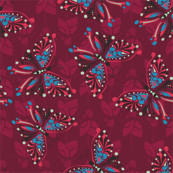 Pattern with butterflies — Stock Vector