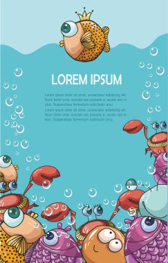 Metin ile bir balık için kart