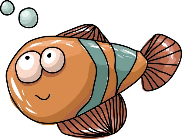 Cheerful orange fish — Stock Vector