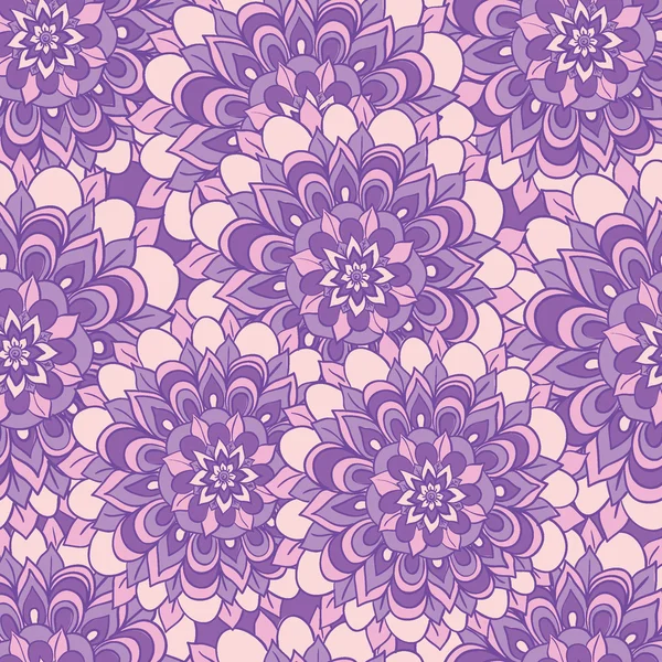 Шаблон с фиолетовыми цветами — стоковый вектор