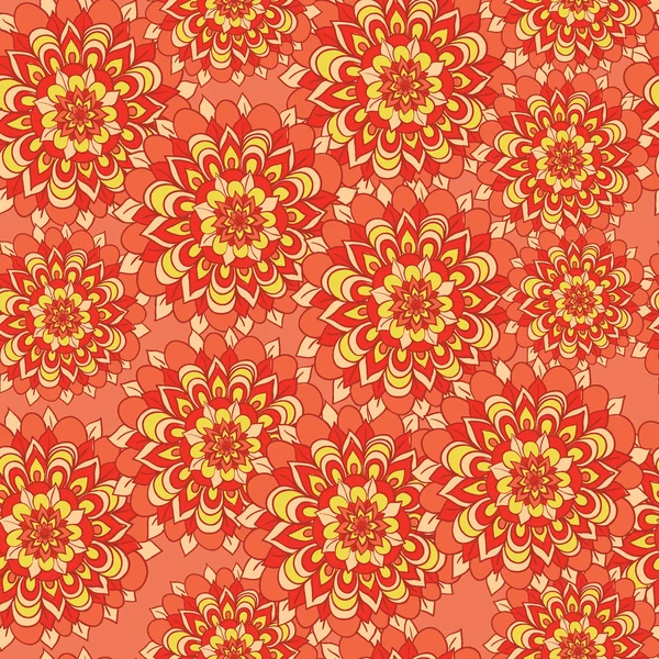 Beau motif avec des fleurs — Image vectorielle