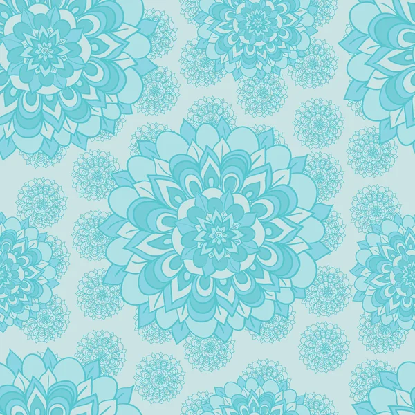 Patrón con flores azules — Vector de stock