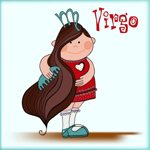 Signo del zodíaco de Virgo. — Vector de stock