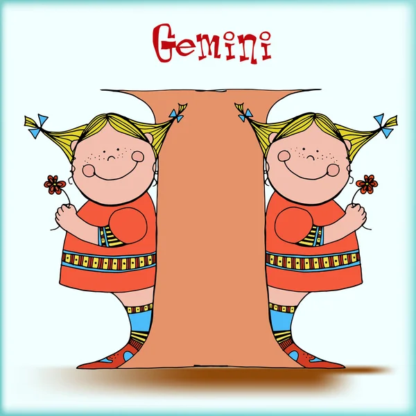 Gemini Zodiac sign. — Stock Vector