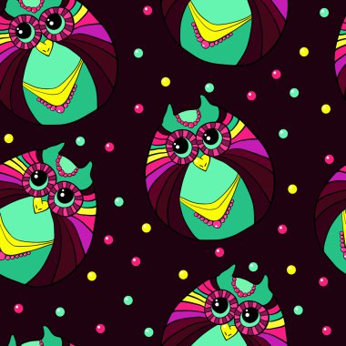 Baykuşlar ile desen