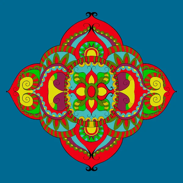 Индийский мотив на голубом — стоковый вектор
