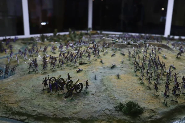 Miniatuur Figuurtjes Slag Bij Borodino Rechtenvrije Stockfoto's