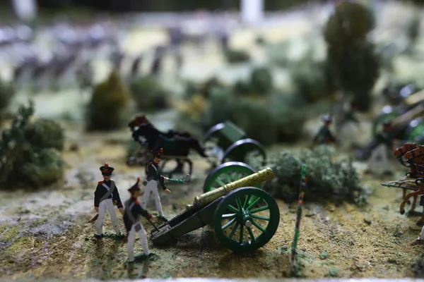 Miniatura Figuritas Batalla Borodino Imagen de archivo
