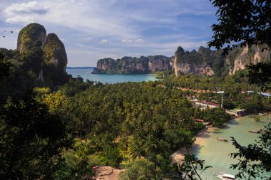 Railay Beach bakış ili Krabi, Tayland.
