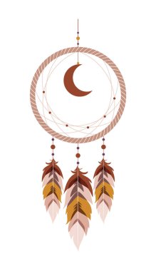 Ay ve tüylü bir düş kapanı. Hint tılsımı..