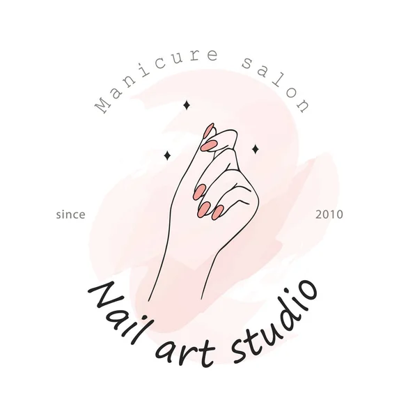 Vector Logo-Vorlage für Nail Art Studio. — Stockvektor