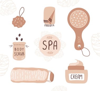 Banyo spa aksesuarları. Ev bakımı. Sabah rutini.