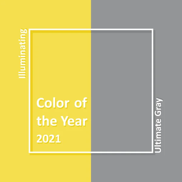 2021年的色彩。极度灰暗和明亮. — 图库矢量图片