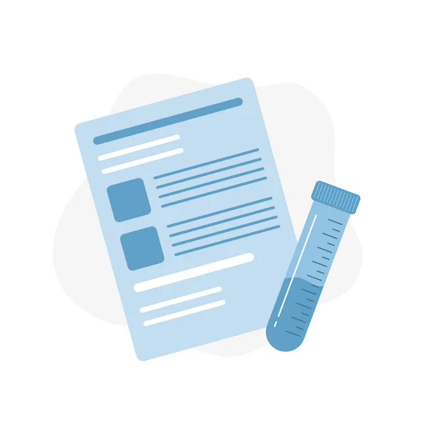 PCR test. Nasal swab laboratory analysis. Covid-19 Coronavirus testing. Vector illustration in flat cartoon style — Stock vektor