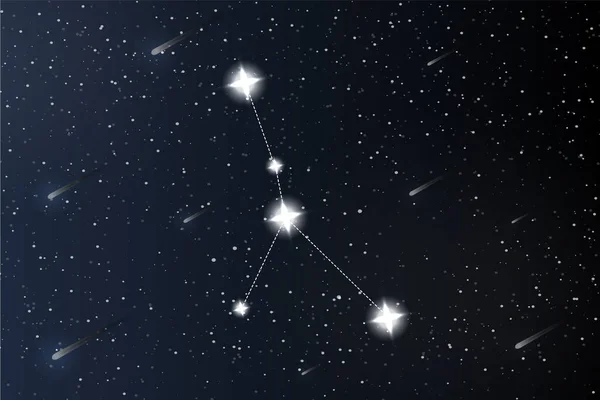 Rák. Zodiákus csillagkép a világűrben. Rejtély és ezoterikus. Horoszkóp vektor illusztráció. Spirituális tarot poszter. Varázslat okkult tarot és asztrológia kártyák — Stock Vector