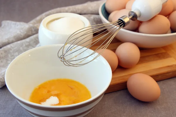 卵料理レシピの準備. — ストック写真
