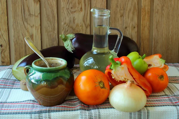 Legumes maduros para cozinhar receita — Fotografia de Stock