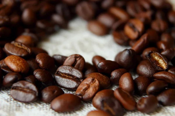 Grãos de café fechar — Fotografia de Stock