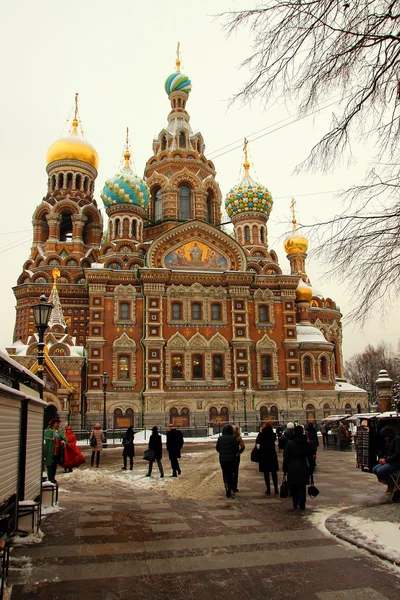 Igreja do Salvador em Sangue Derramado, Rússia, São Petersburgo, 26 de janeiro de 2015 — Fotografia de Stock