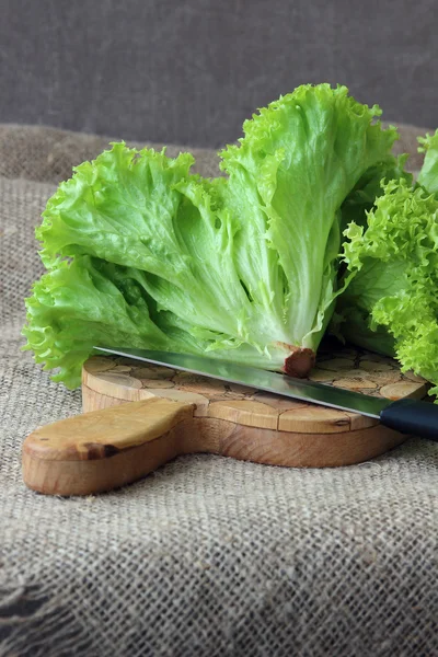 Lettuce on the board. — Stock Photo, Image