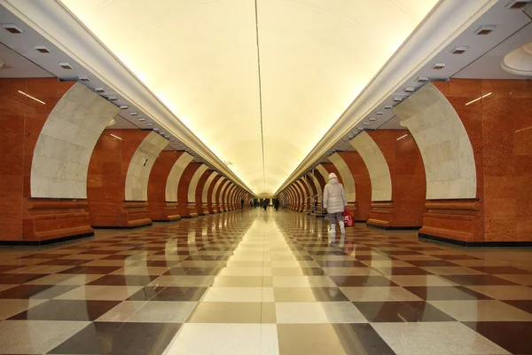 Moscou, Rússia, 31 de janeiro de 2016, Estação "Victory Park" . — Fotografia de Stock