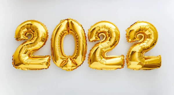 2022 Balloon Text White Background Happy New Year Eve Invitation — Stock Photo, Image