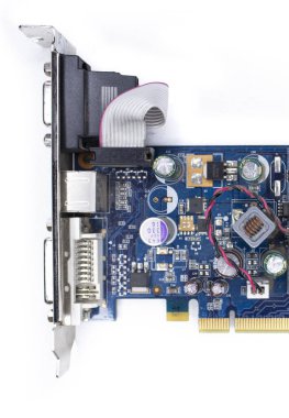 Yakın planda bileşenleri olan bir mikroçip. Dirençleri, transistörleri ve çip bileşenleri olan bir işlemci. PC için işlemci