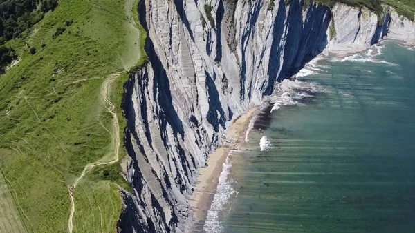 Krásný Výhled Moře Hory Pohled Ptačí Perspektivy Skalnaté Pobřeží Horní — Stock fotografie