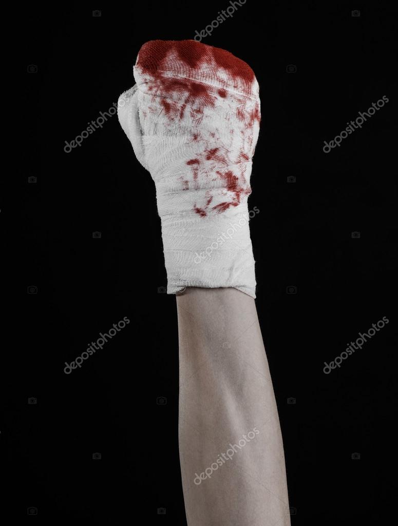 Shook His Bloody Hand In A Bandage Bloody Bandage Fight Club Street Fight Violence Bloody Theme Isolated Bloody Fists Boxer Tied His Hands With A Bandage Black Background Stock Photo By C Shalunx13 Shook His Bloody Hand In A Bandage Bloody Bandage Fight Club Street Fight Violence Bloody Theme Isolated Bloody Fists Boxer Tied His Hands With A Bandage Black Background Stock Photo By C Shalunx13