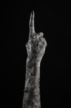 Kara ölüm, yürüyen ölüler zombi Tema, halloween Tema, zombi eller, izole, siyah arka plan, ölüm, mumya el, el, el eller şeytanın siyah çivi, canavar eller