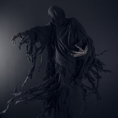 Death on a black background, Dementor clipart