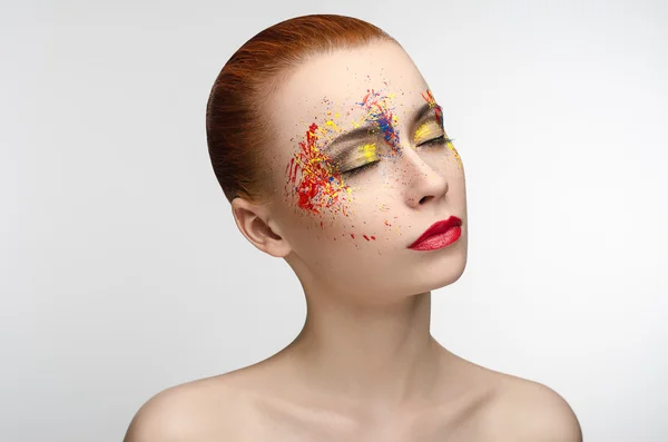 Krásy dívka Make-up — Stock fotografie