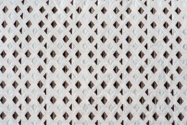 Beyaz arka plan üzerinde kahverengi Pırlanta desen şeklinde kumaş dokusuna tekrarlanır