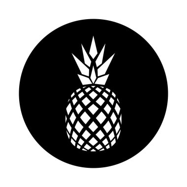 vektör düz logo tasarımı ananas.