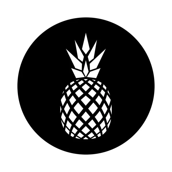 Vector platte logo ontwerp van ananas. — Stockvector