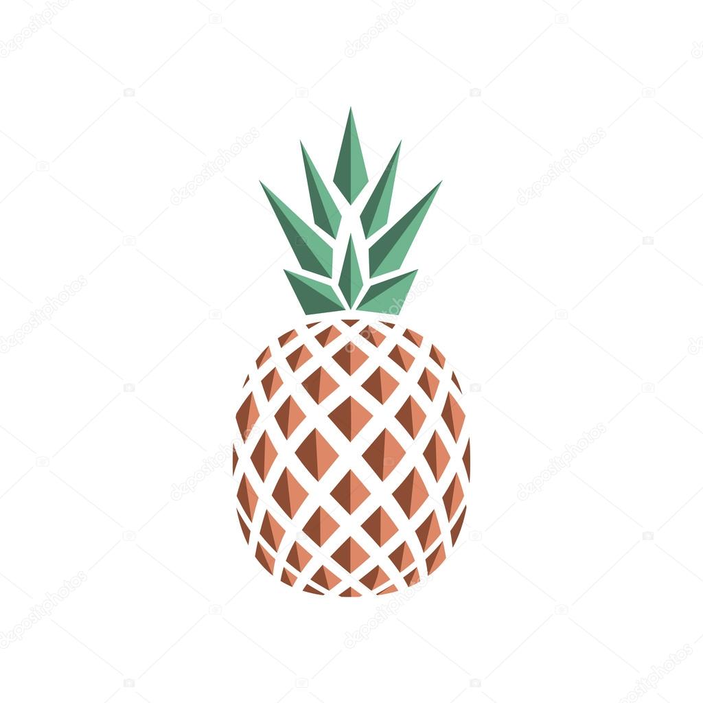 vector flat logo design of pineapple.