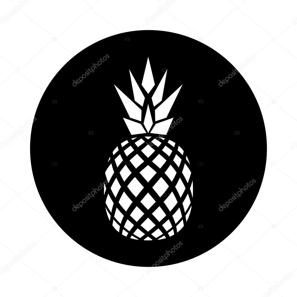 vector flat logo design of pineapple.