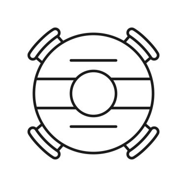 Dalış şamandırası simgesi. Dalış ekipmanları.