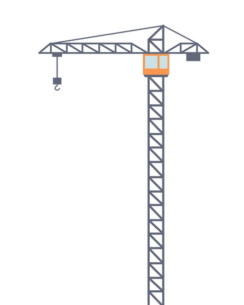 Guindaste de construção. Ilustração vetorial isolada em estilo plano — Vetor de Stock