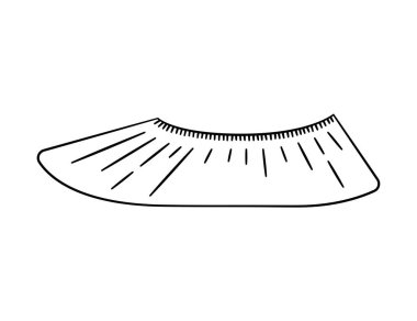 Ayakkabı kılıfı. Koruyucu tıbbi kılıflar. İzole vektör illüstrasyonu