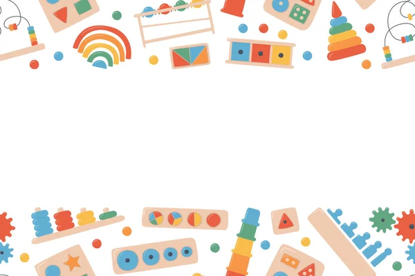 Çocuklar Montessori oyunları için tahta oyuncaklar. Anaokulu çocukları için eğitim mantığı oyuncakları.