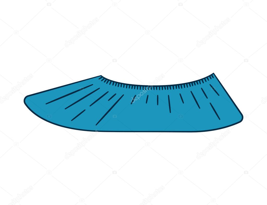Shoe covers. Protective medical covers. Isolated vector illustration