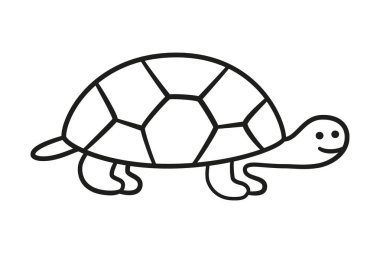 Kaplumbağa eli karalama ikonu çizmiş. İzole vektör illüstrasyonu
