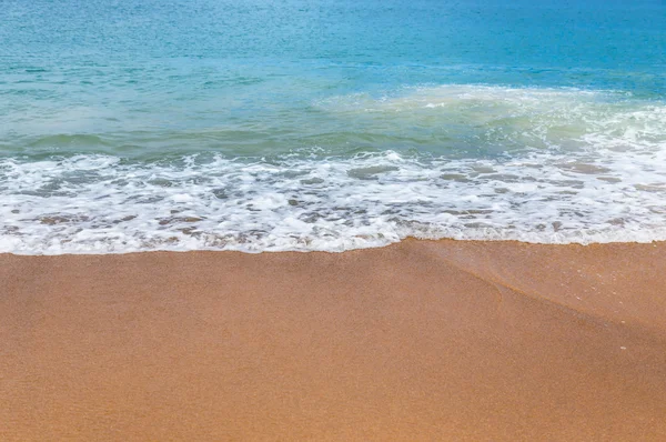 tropik sahilde beyaz yumuşak dalga