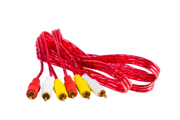 Audio and video color cable — Stock Photo, Image