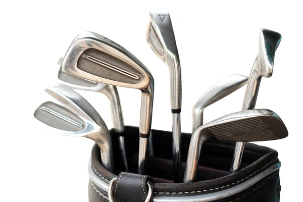 Mazze da golf in metallo in borsa — Foto Stock
