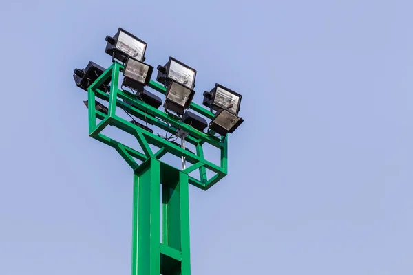Zielona reflektory filar — Zdjęcie stockowe