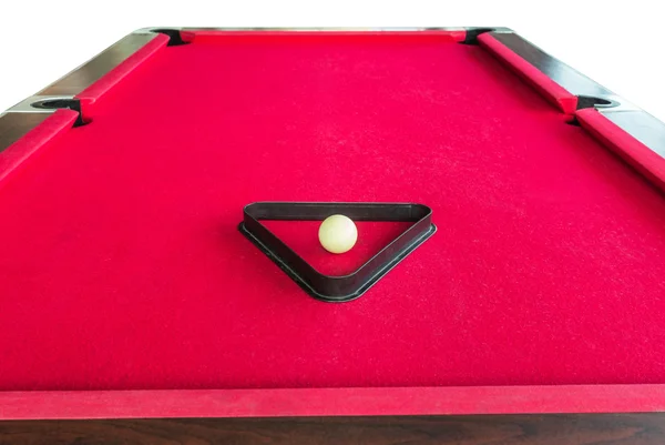 Snooker mit weißer Kugel im Dreieck — Stockfoto