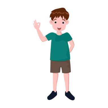 Çocuk arka planda izole edilmiş. Vektör illüstrasyon tasarımı.