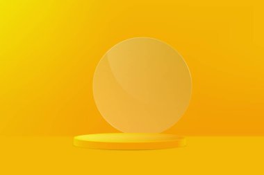 Sarı podyum arka planı. Vektör illüstrasyonu.